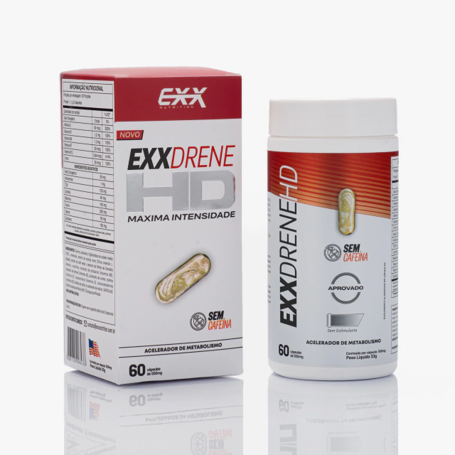 EXX Drene HD Sem Cafeína | 60 Cápsulas – Sem Cafeína