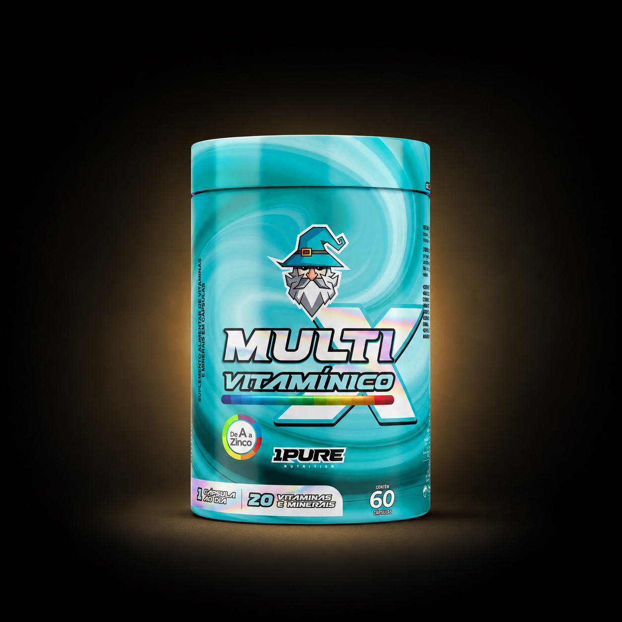 Multi X Multivitamínico 1Pure Nutrition | 60 Cápsulas – 20 Vitaminas e Minerais
