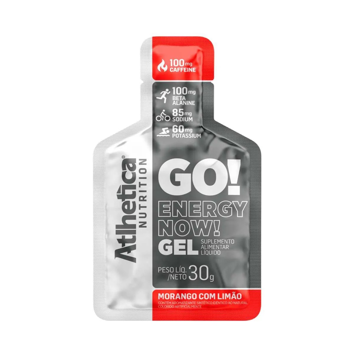 Carb Gel Atletica Go 30g Morango c/Limão