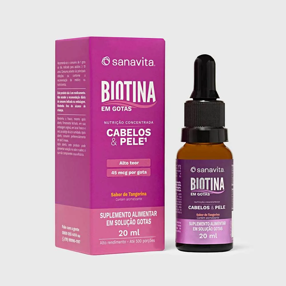 Biotina em Gotas Tangerina 20ml