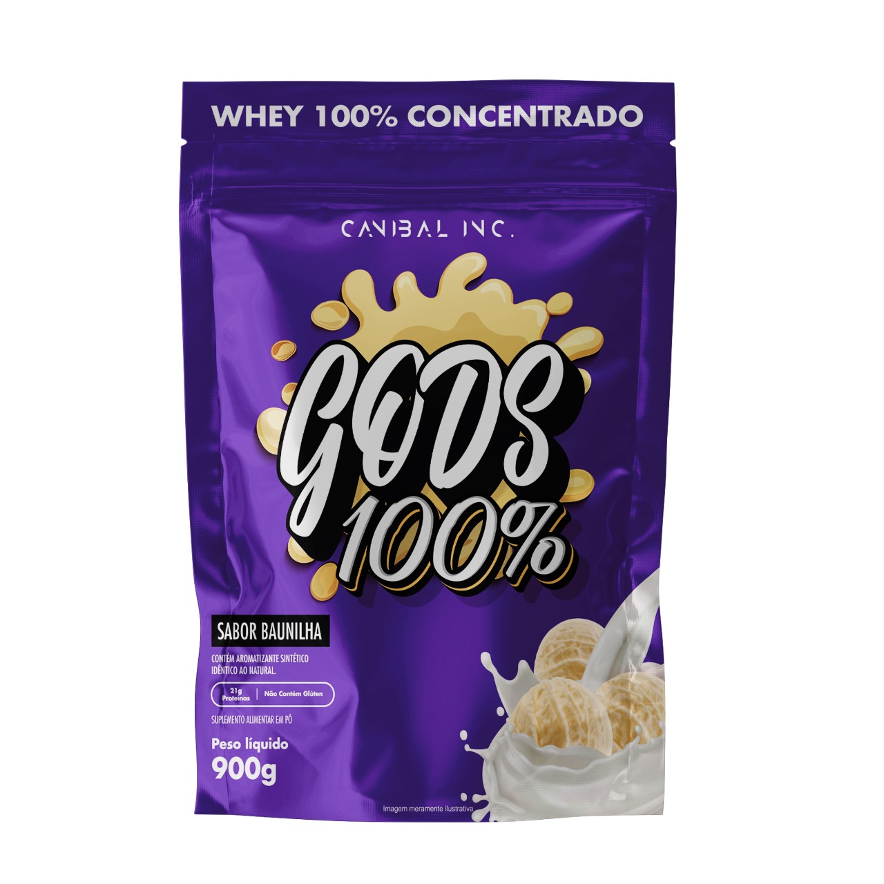 Gods Whey 100% Baunilha 900g