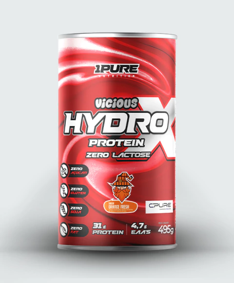 Vicious Hydro Protein Zero Lactose Laranja 495g (Lata)